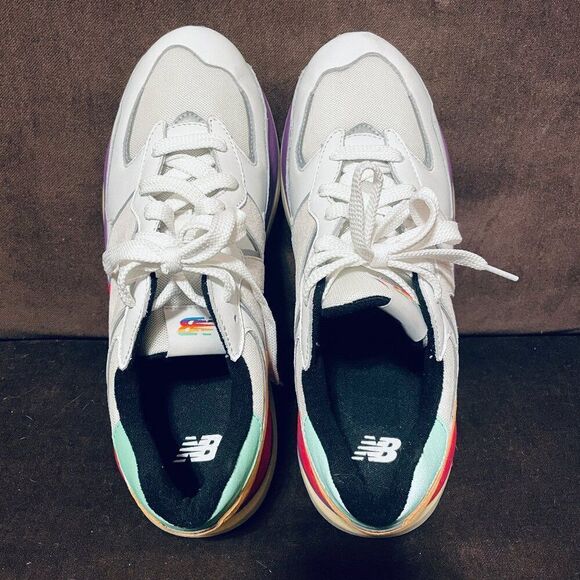 Mint Condition New Balance 57/40 White Multicolor 80s Colors 12 US Mens 46 EUR - Picture 9 of 9